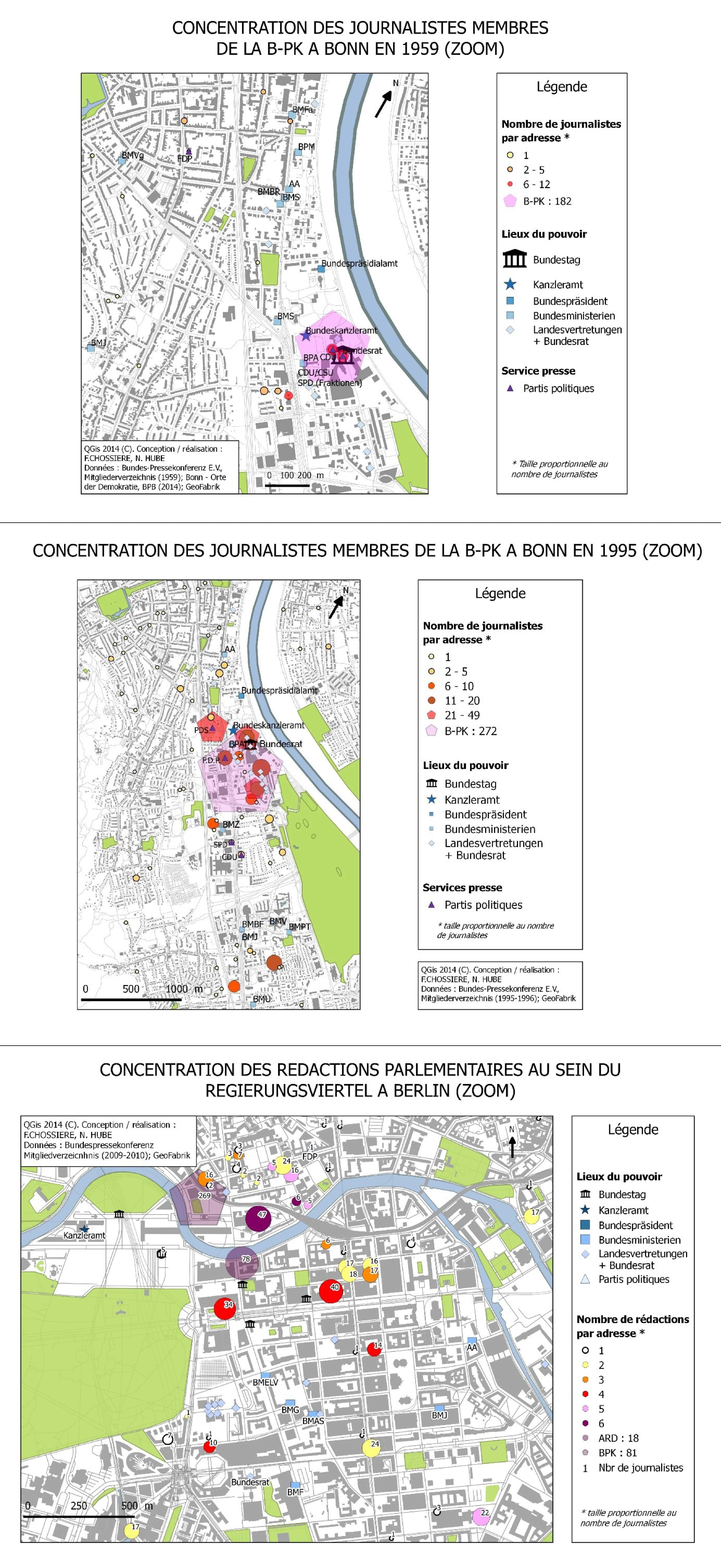 Concentration des journalistes/rédactions (Bonn-Berlin) Concentration des journalistes/rédactions (Bonn-Berlin)