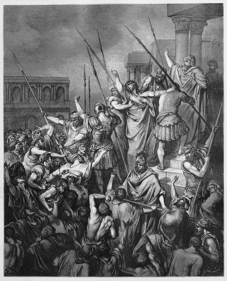 Saint Paul sauvé de la multitude, gravure de Gustave Doré, 1832