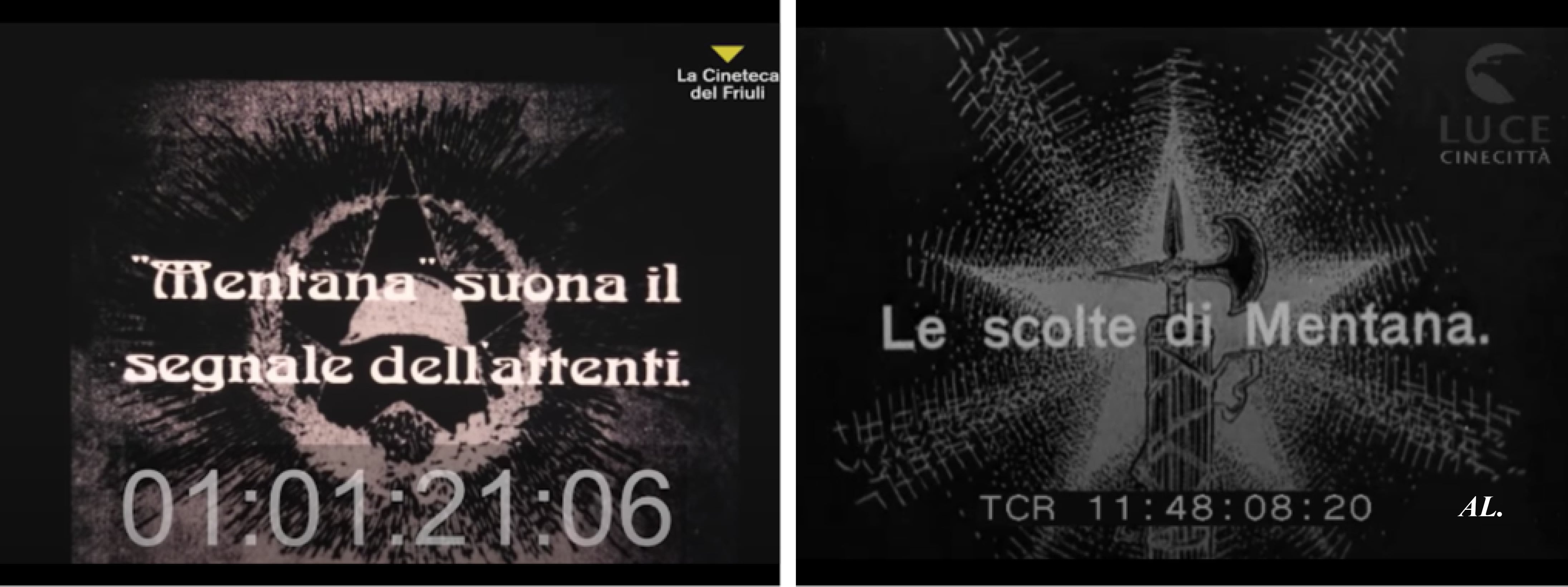 Le immagini tratte di Gloria (sinistra) e di A noi! (destra)