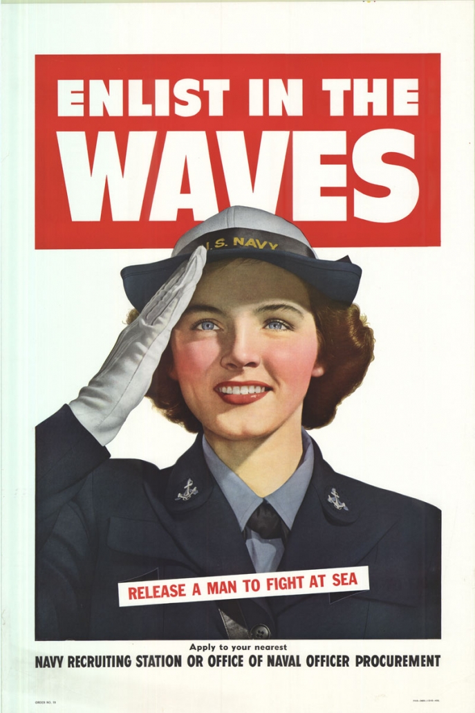 Enlist in the Wawes - Release the Man to Fight at Sea (poster, United States, 1941)