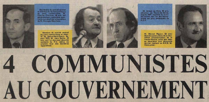 Ministres PCF Ministres PCF