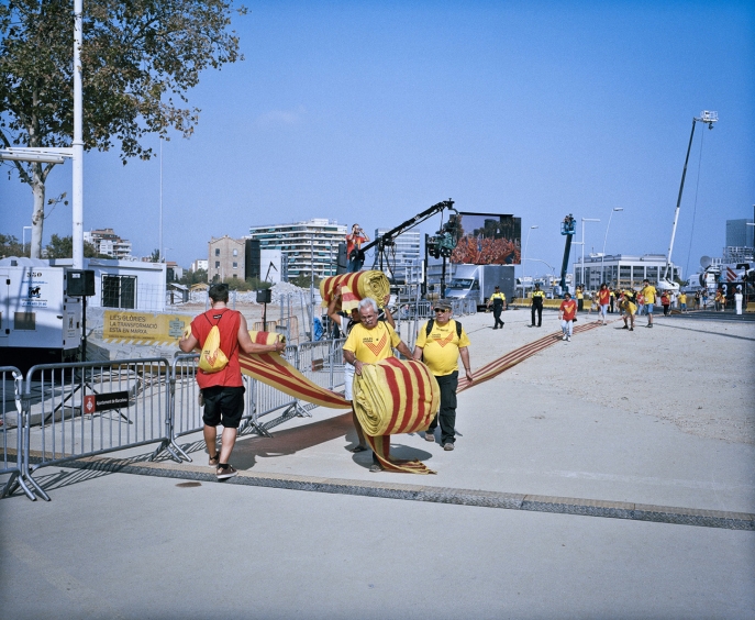 Preparativos para la manifestación del 11 de septiembre de 2014, Barcelona