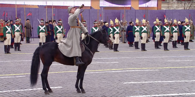 Commémoration du défilé militaire du 7 novembre 1941 à Moscou le 7 novembre 2017. Commémoration du défilé militaire du 7 novembre 1941 à Moscou le 7 novembre 2017.
