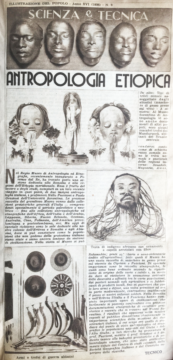 article anonyme, « Antropologia etiopica », Illustrazione del popolo, 1936