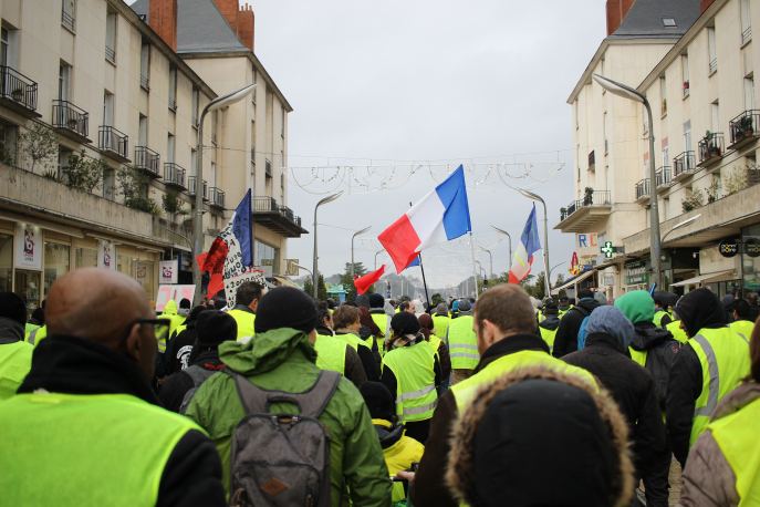 Manifestation des "Gilets jaunes" à Tours, le 19 janvier 2019