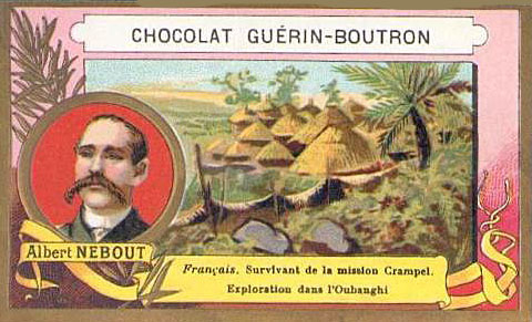 Médaillon d’Albert Nebout dans la série des chromos du chocolat Guérin-Boutron Médaillon d’Albert Nebout dans la série des chromos du chocolat Guérin-Boutron