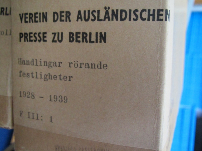 Cartons du VAP conservés dans les archives de l’ambassade de Suède Cartons du VAP conservés dans les archives de l’ambassade de Suède