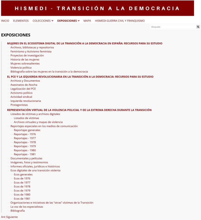 Exposiciones virtuales de HISMEDI-TRANSICIÓN A LA DEMOCRACIA Exposiciones virtuales de HISMEDI-TRANSICIÓN A LA DEMOCRACIA