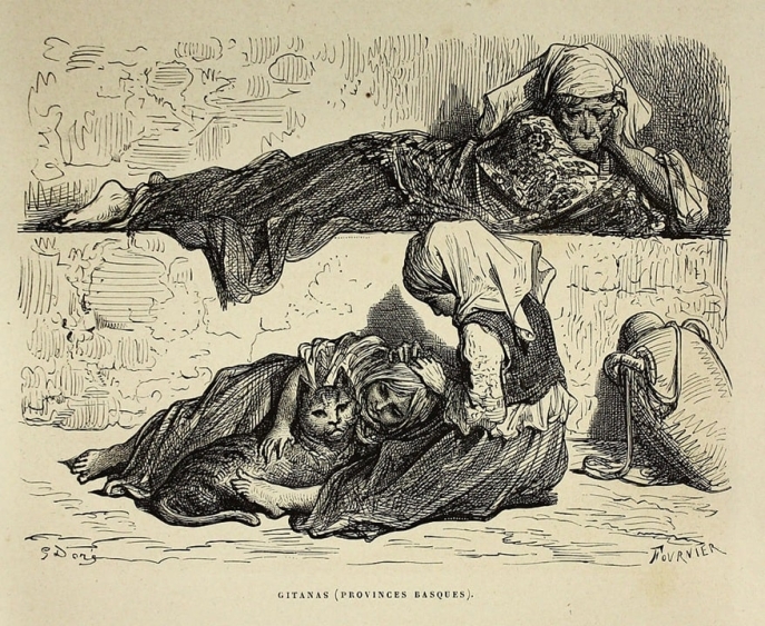 Gustave Doré. Gitanes (Provinces basques, 1874).  Wikimedia CC-BY-2.0