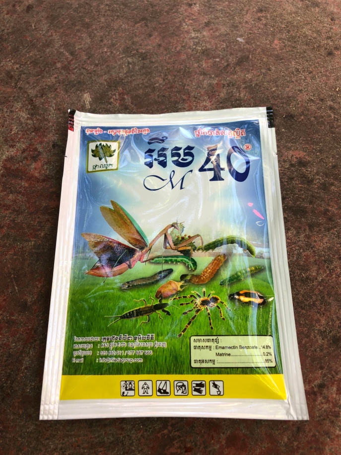 photo de sachet de pesticide avec image d'insecte