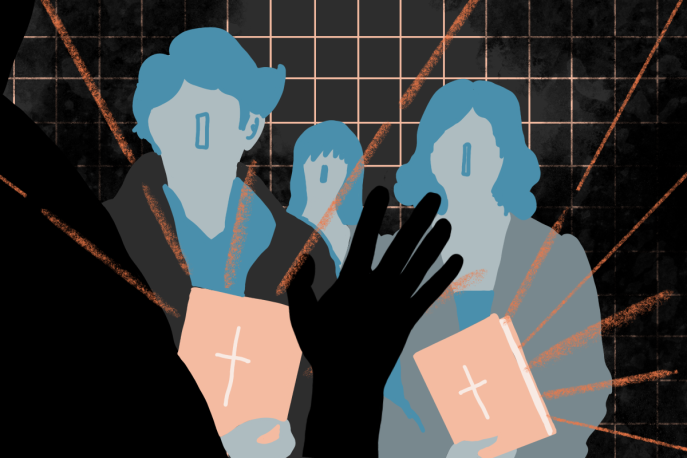 dessin de personnes avec bibles