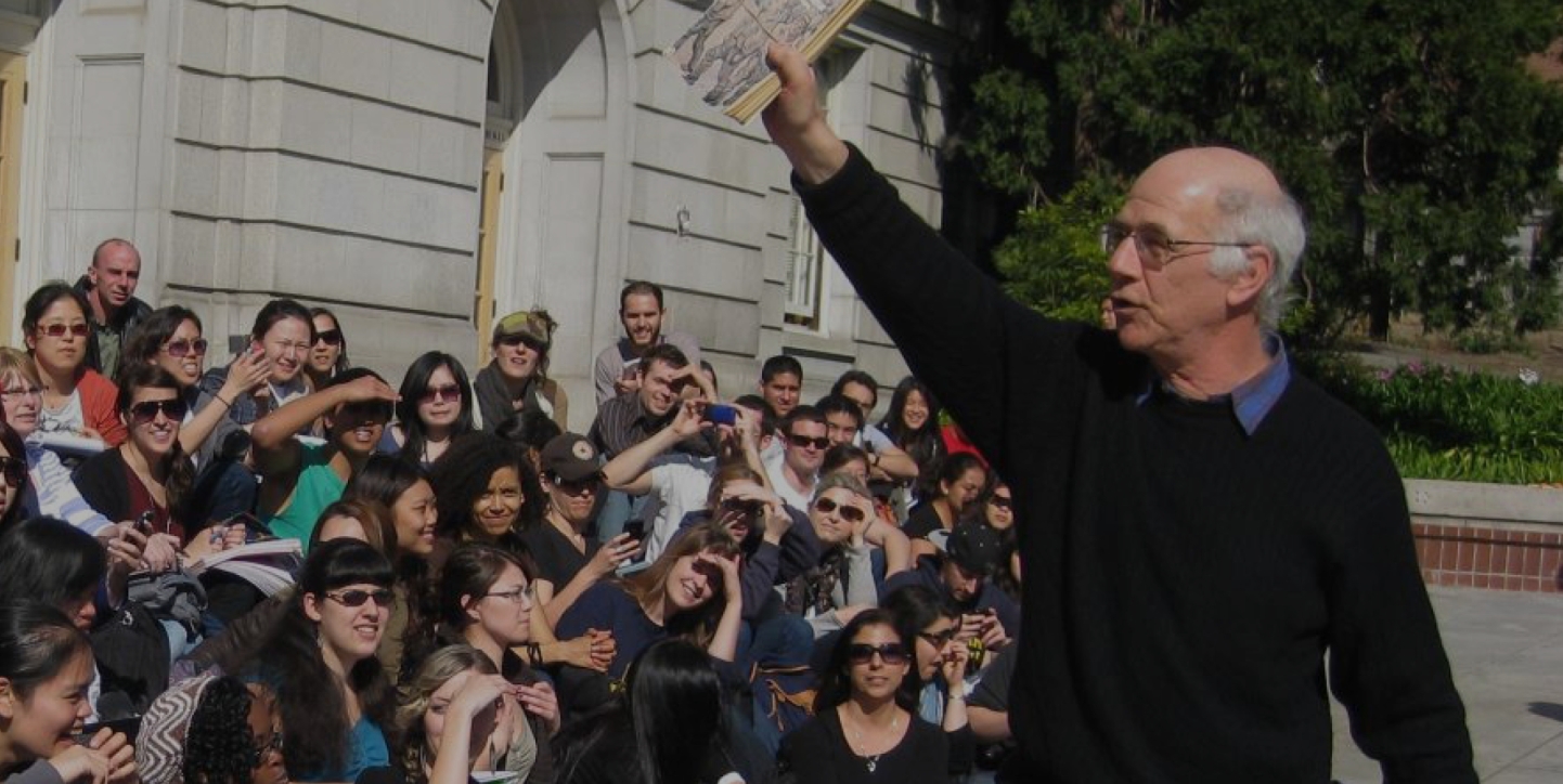 Michael Burawoy interacting with his students at Berkeley, by Ana Villarreal, UC Berkeley Sociology Department.